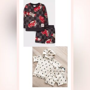 Lightning McQueen Cars Disney Boys Matching Set 2T & Greyson Mini Set Lightning